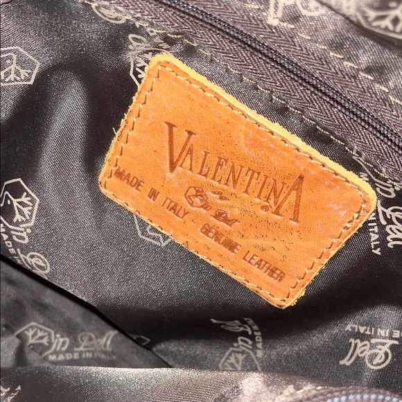 VALENTINA MADE IN ITALY GENTLY LOVED Yellow Leather Tan Tote Shoulder Bag ✨💛 - Picture 9 of 12